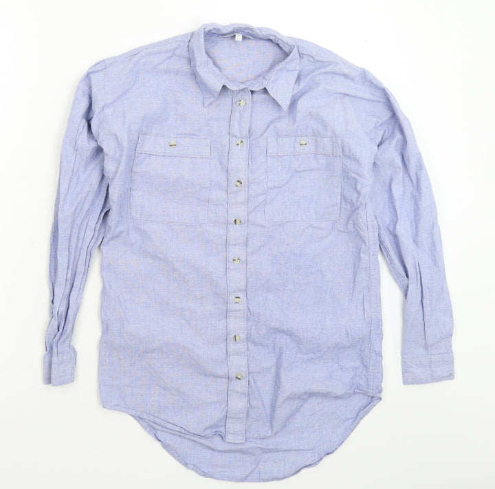 NEXT Womens Blue   Basic Button-Up Size 6  - Oversized