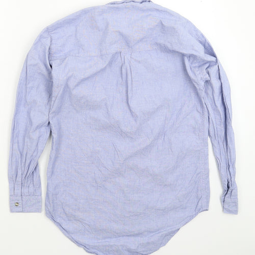 NEXT Womens Blue   Basic Button-Up Size 6  - Oversized