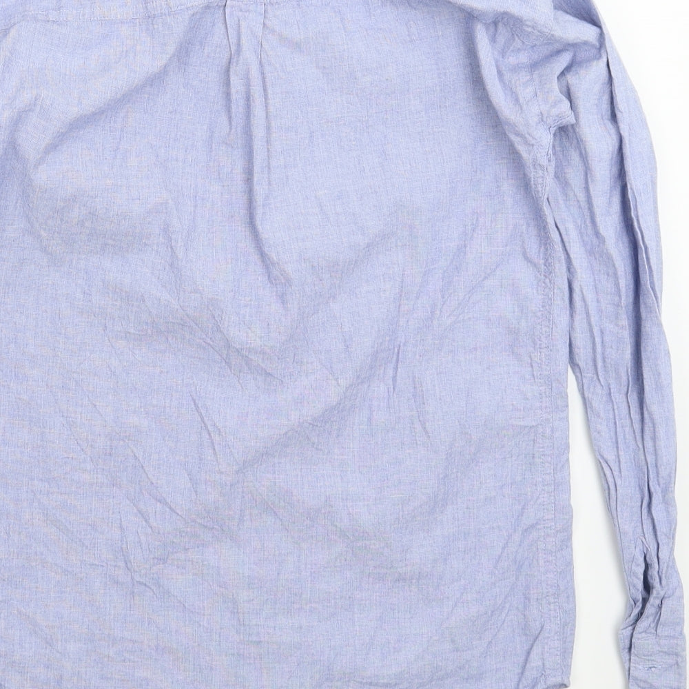 NEXT Womens Blue   Basic Button-Up Size 6  - Oversized