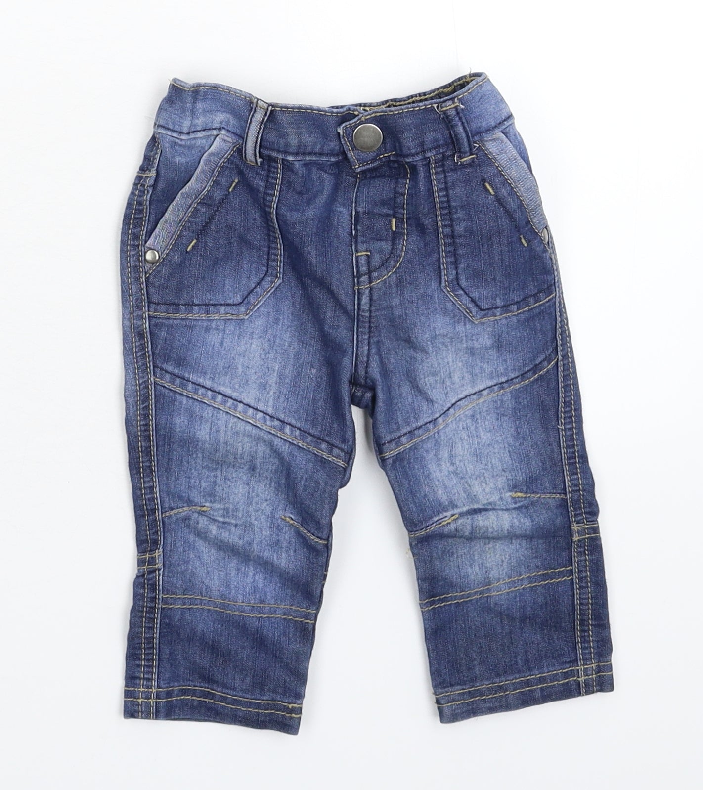 F&F Baby Blue  Denim Capri Jeans Size 6-9 Months