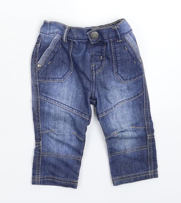 F&F Baby Blue  Denim Capri Jeans Size 6-9 Months