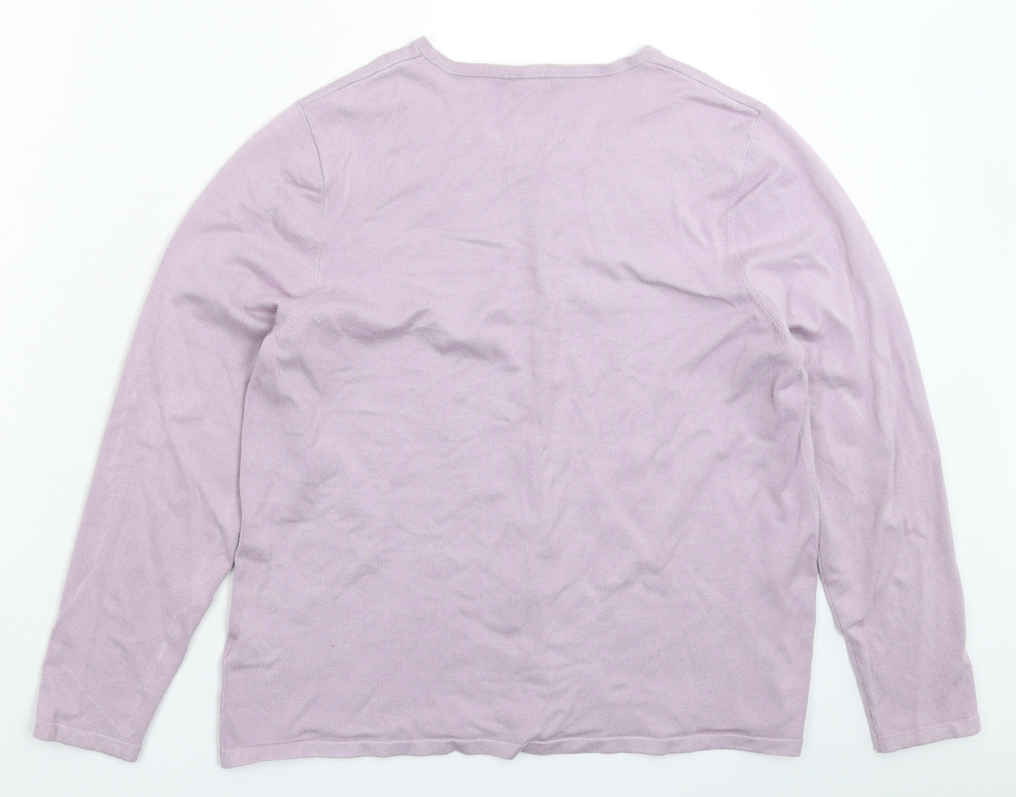 Eastex Womens Purple  Knit Cardigan Jumper Size 16