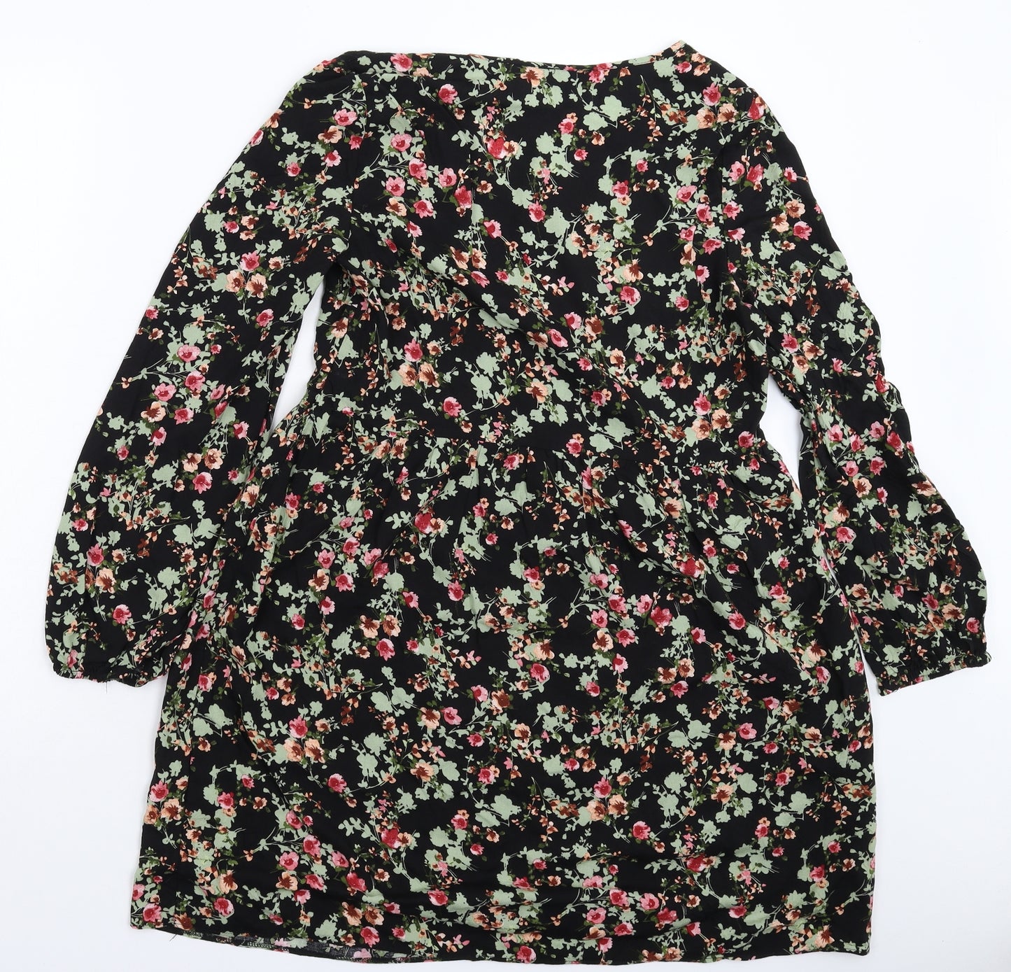 George Womens Black Floral  Fit & Flare  Size 10