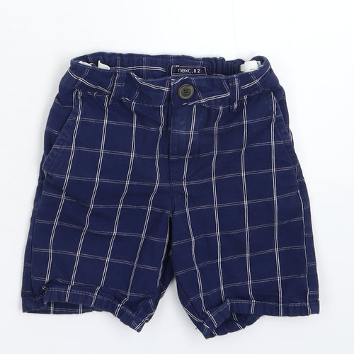 NEXT Boys Blue Check  Bermuda Shorts Size 6 Years