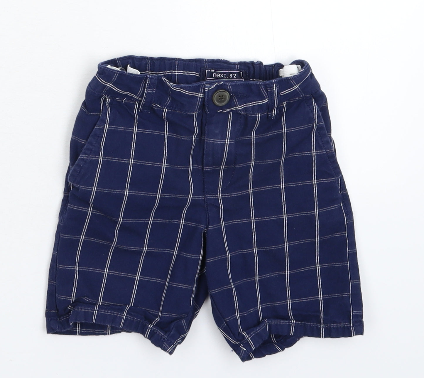 NEXT Boys Blue Check  Bermuda Shorts Size 6 Years