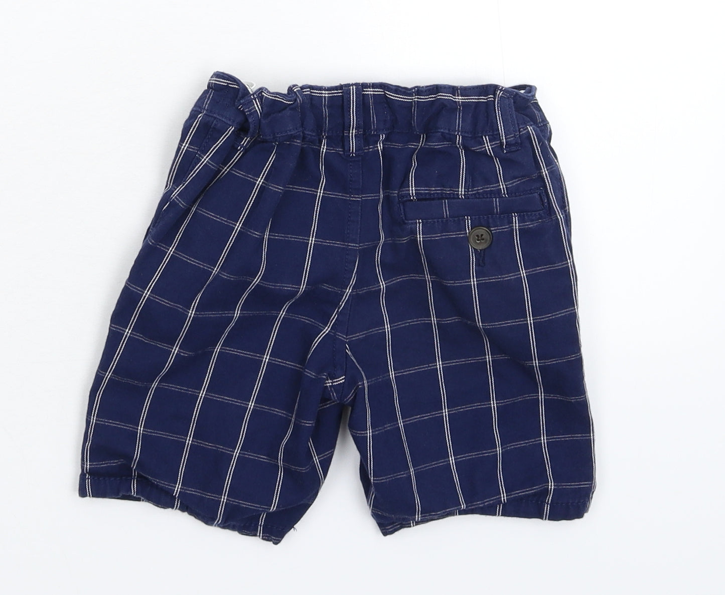 NEXT Boys Blue Check  Bermuda Shorts Size 6 Years