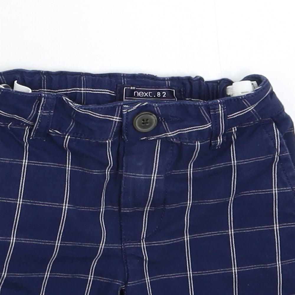 NEXT Boys Blue Check  Bermuda Shorts Size 6 Years