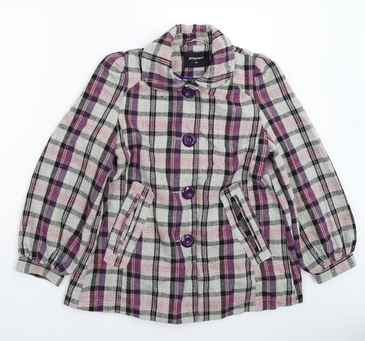 Atmosphere Womens Grey Check  Jacket Blazer Size 10
