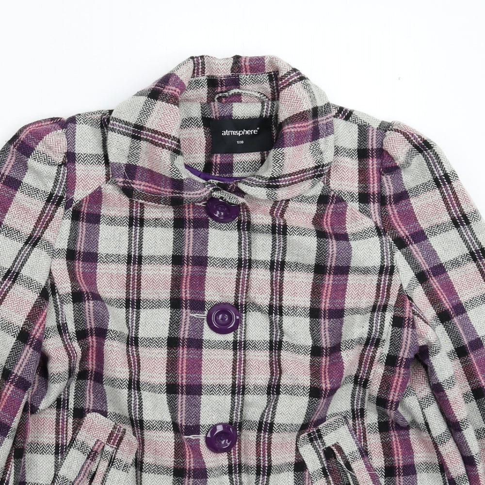 Atmosphere Womens Grey Check  Jacket Blazer Size 10