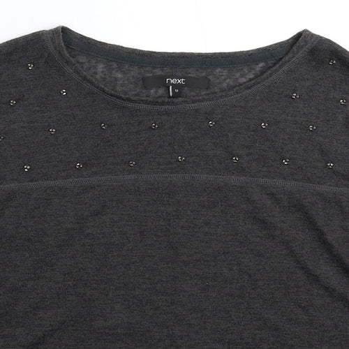 NEXT Womens Grey  Knit Pullover Jumper Size 12