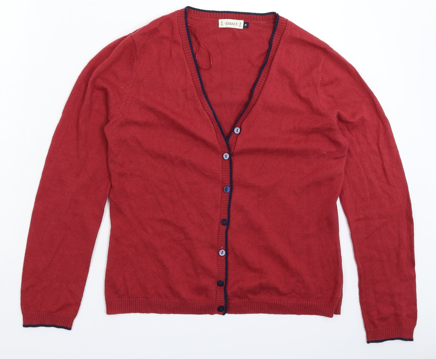 Seasalt Womens Red  Knit Cardigan Jumper Size 14