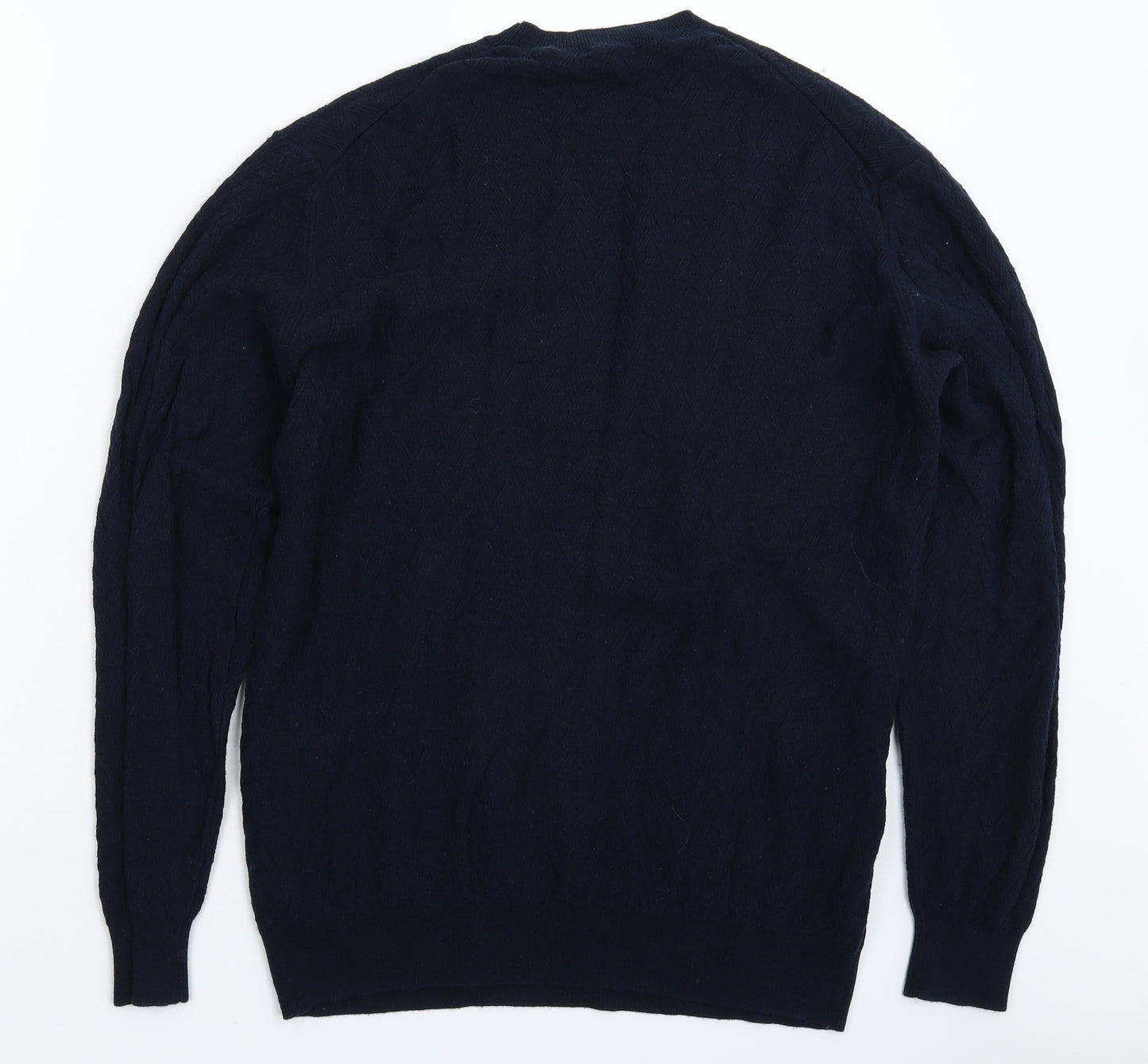 Jaeger Mens Blue  Knit Pullover Jumper Size XL