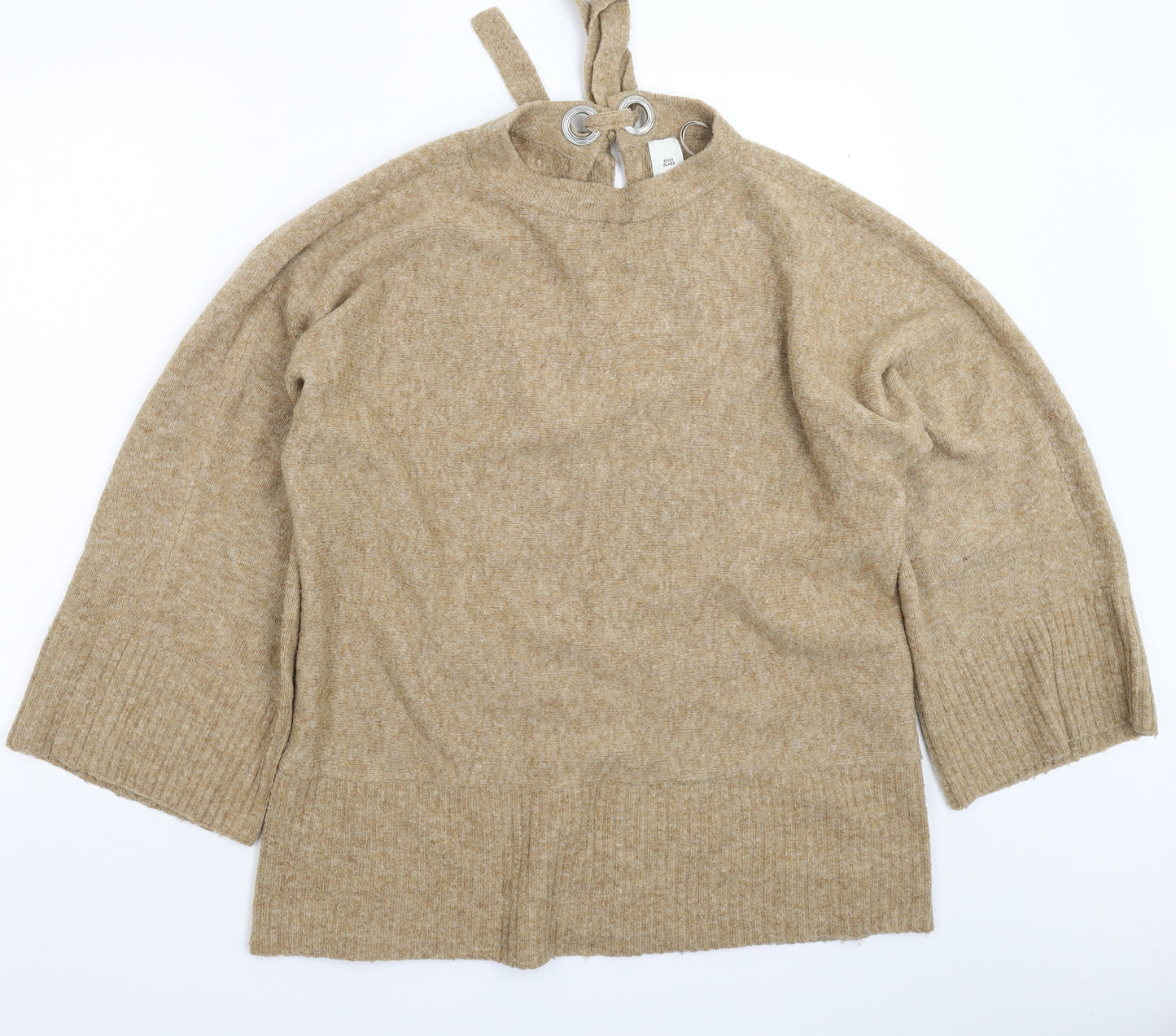 River Island Womens Beige  Knit Pullover Jumper Size M  - Oversized