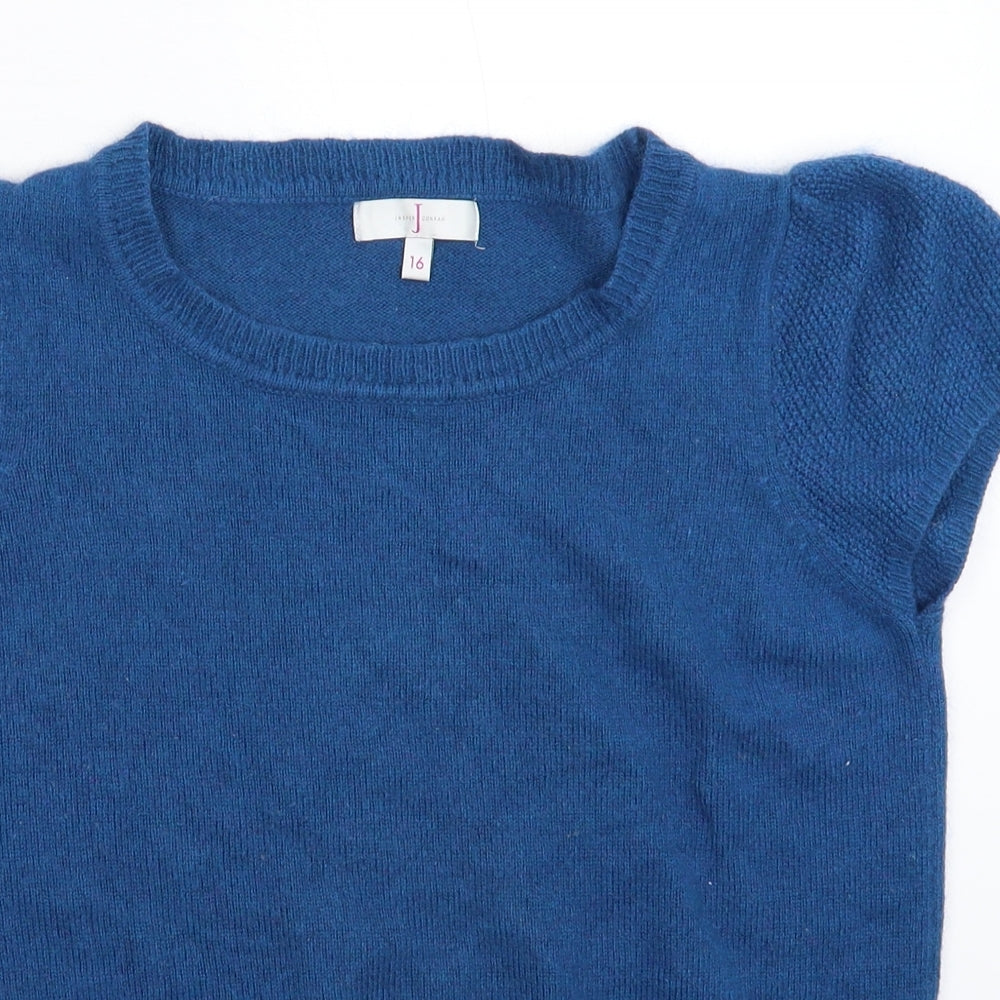 Jasper Conran Womens Blue  Knit Pullover Jumper Size 16