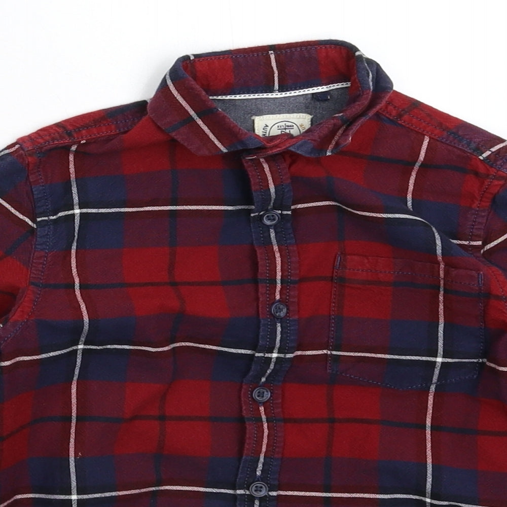 NEXT Boys Multicoloured Check  Basic Button-Up Size 6 Years