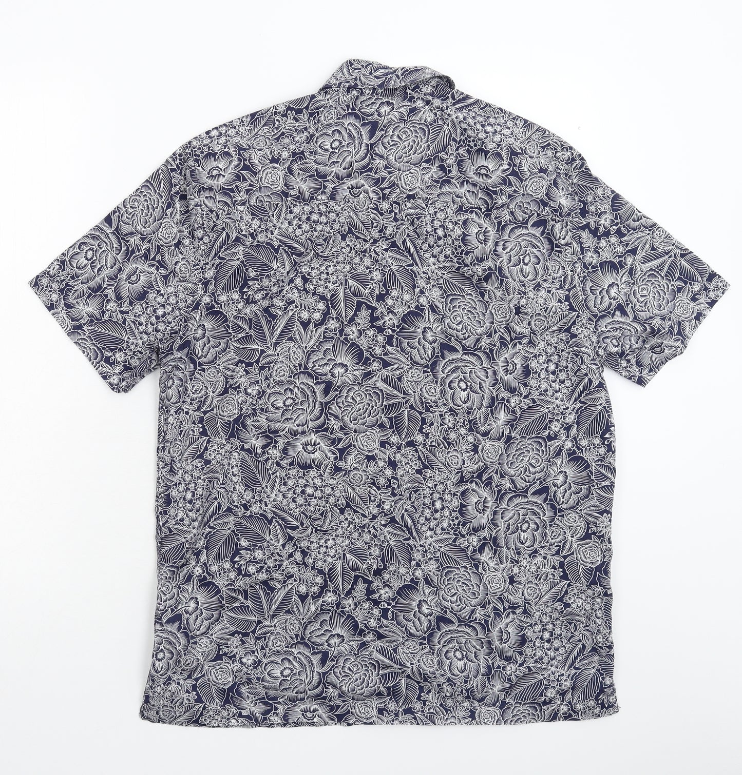 Topman Mens Blue Floral   Button-Up Size M