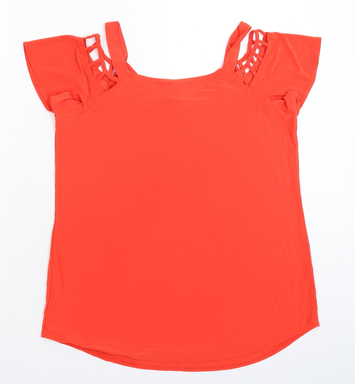 Perseption Concept Womens Orange   Basic T-Shirt Size L