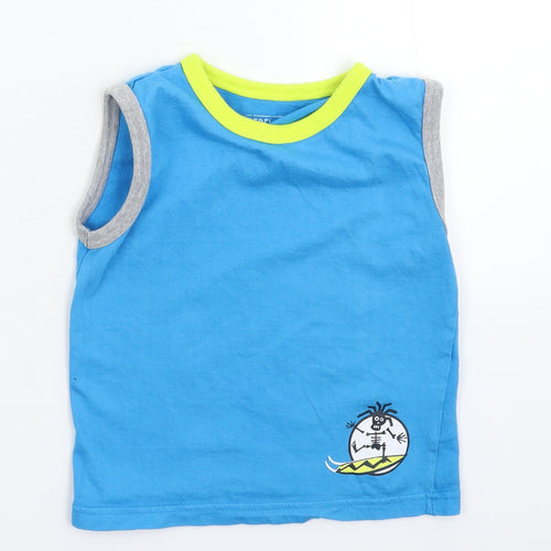Rebel Boys Blue   Basic Tank Size 3-4 Years