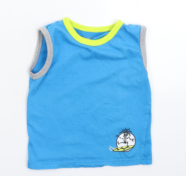 Rebel Boys Blue Basic Tank Size 3-4 Years