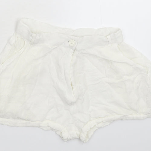 Nasty Gal Womens White   Hot Pants Shorts Size 4