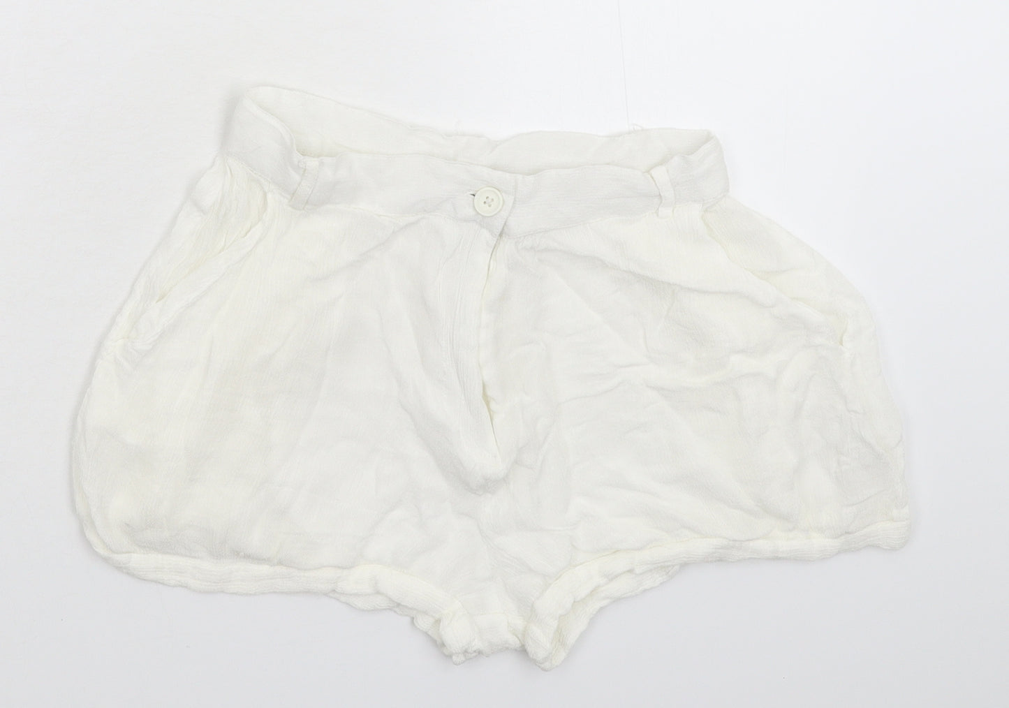 Nasty Gal Womens White   Hot Pants Shorts Size 4