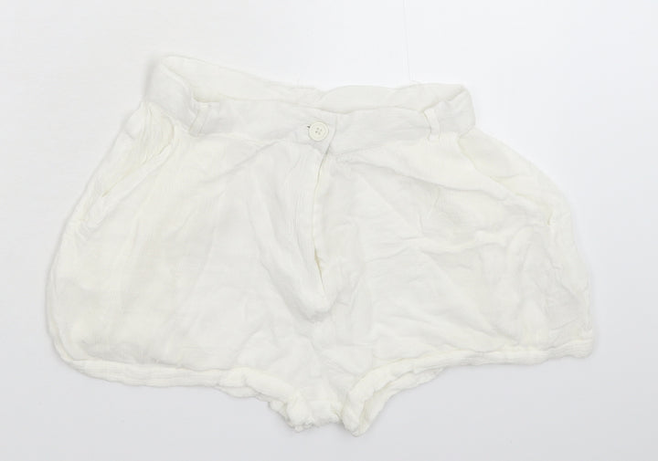 Nasty Gal Womens White   Hot Pants Shorts Size 4