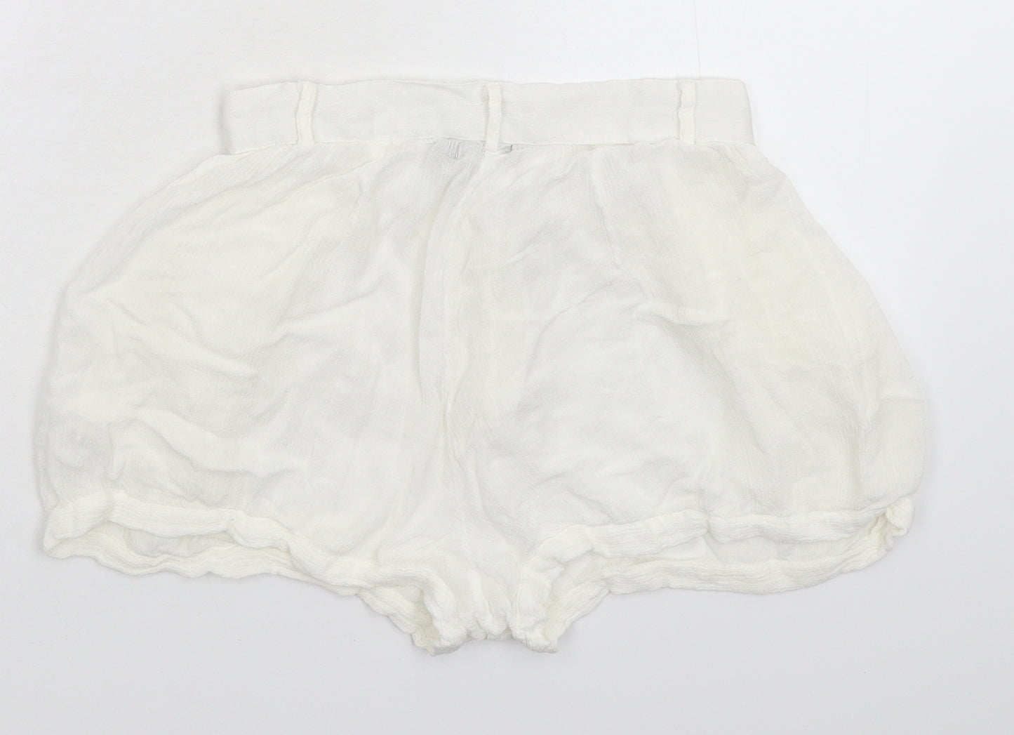 Nasty Gal Womens White   Hot Pants Shorts Size 4
