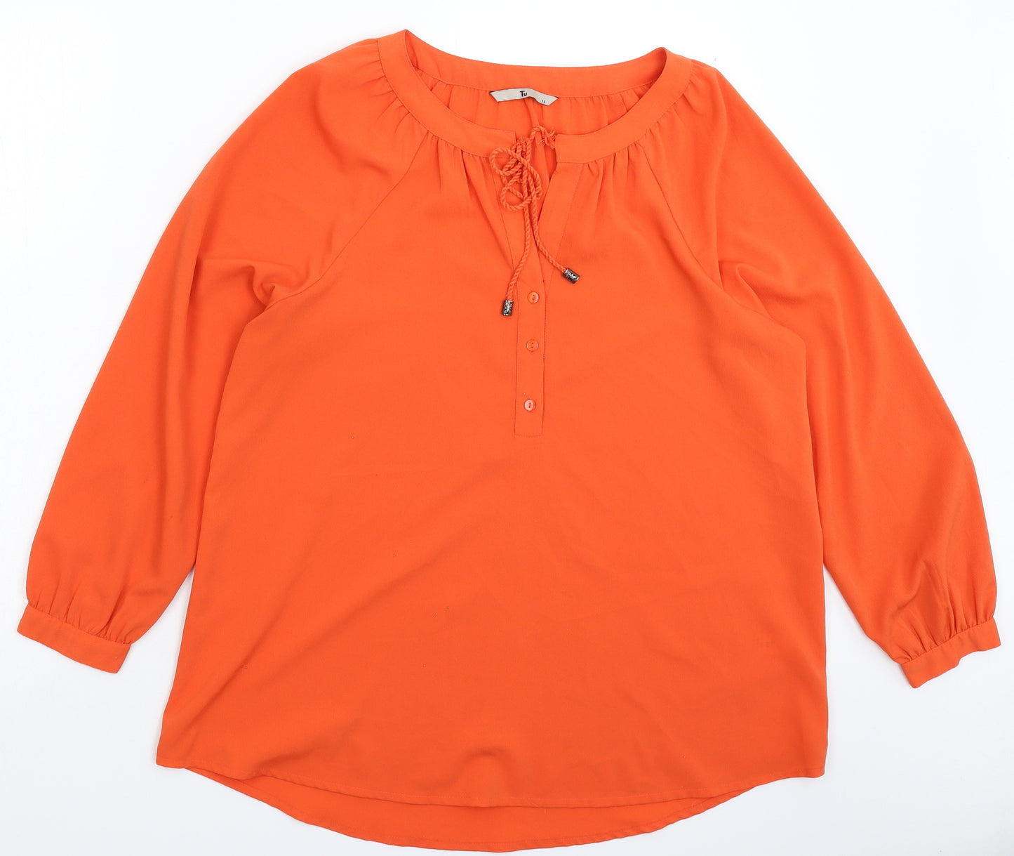 TU Womens Orange   Basic Blouse Size 12