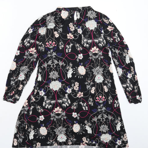 Dorothy Perkins Womens Black Floral  Mini  Size 12