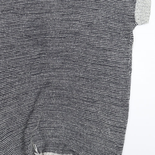 NEXT Womens Grey Geometric Knit Cardigan Jumper Size 10