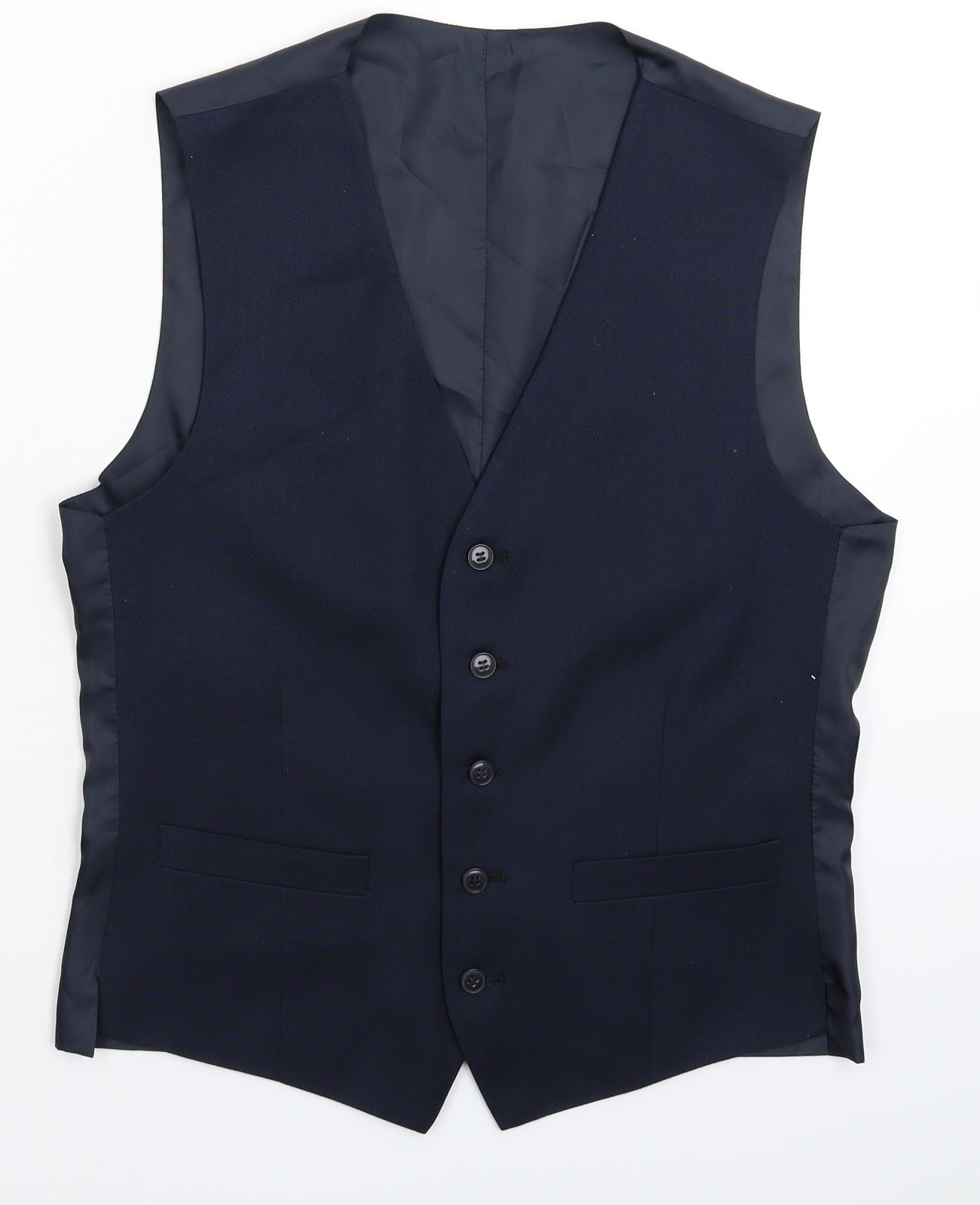 Limehaus Mens Blue   Jacket Suit Waistcoat Size 38