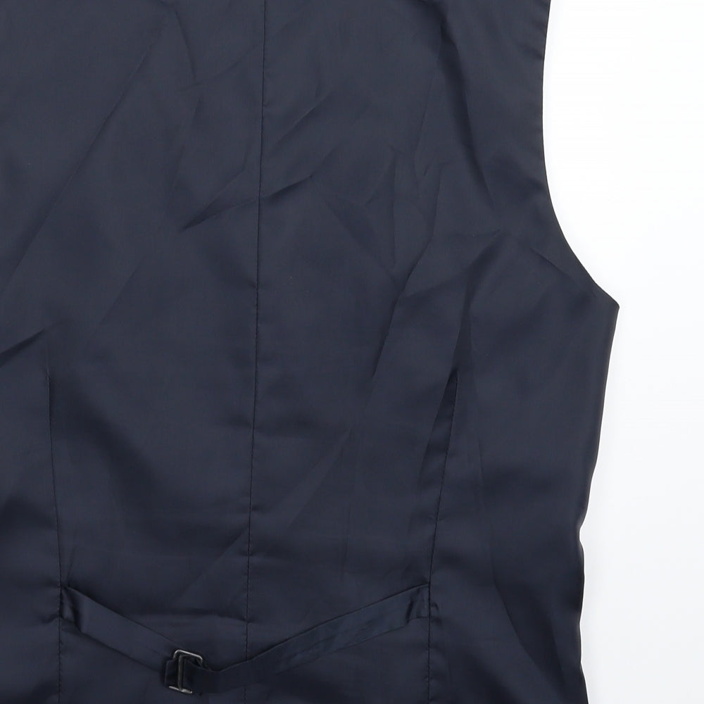 Limehaus Mens Blue   Jacket Suit Waistcoat Size 38