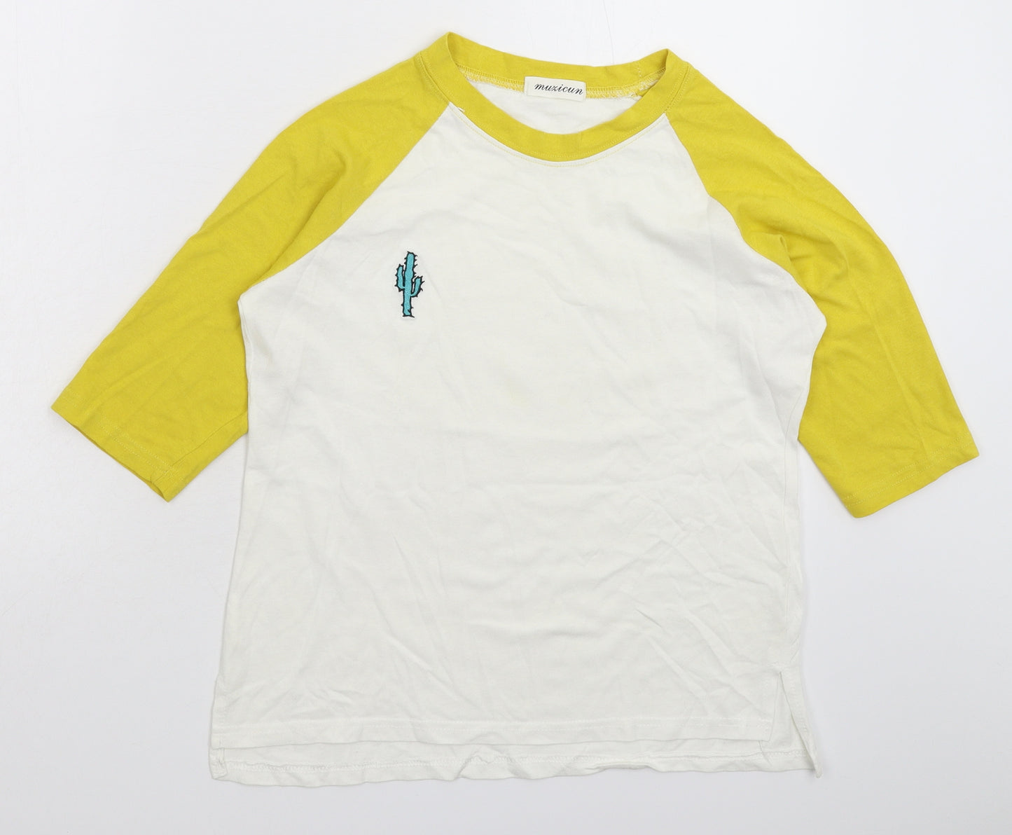 Muzicun Womens White   Basic T-Shirt Size M