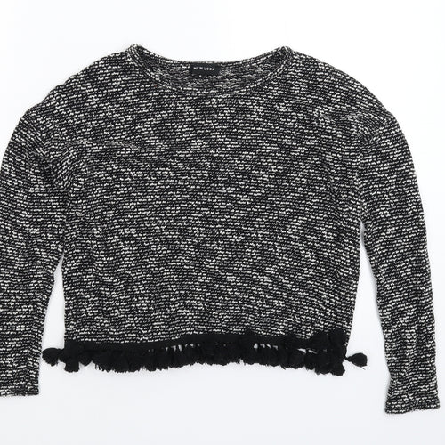 New Look Womens Black  Knit Pullover Jumper Size 6