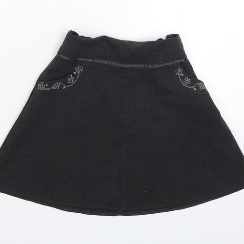 BHS Girls Grey   A-Line Skirt Size 7 Years