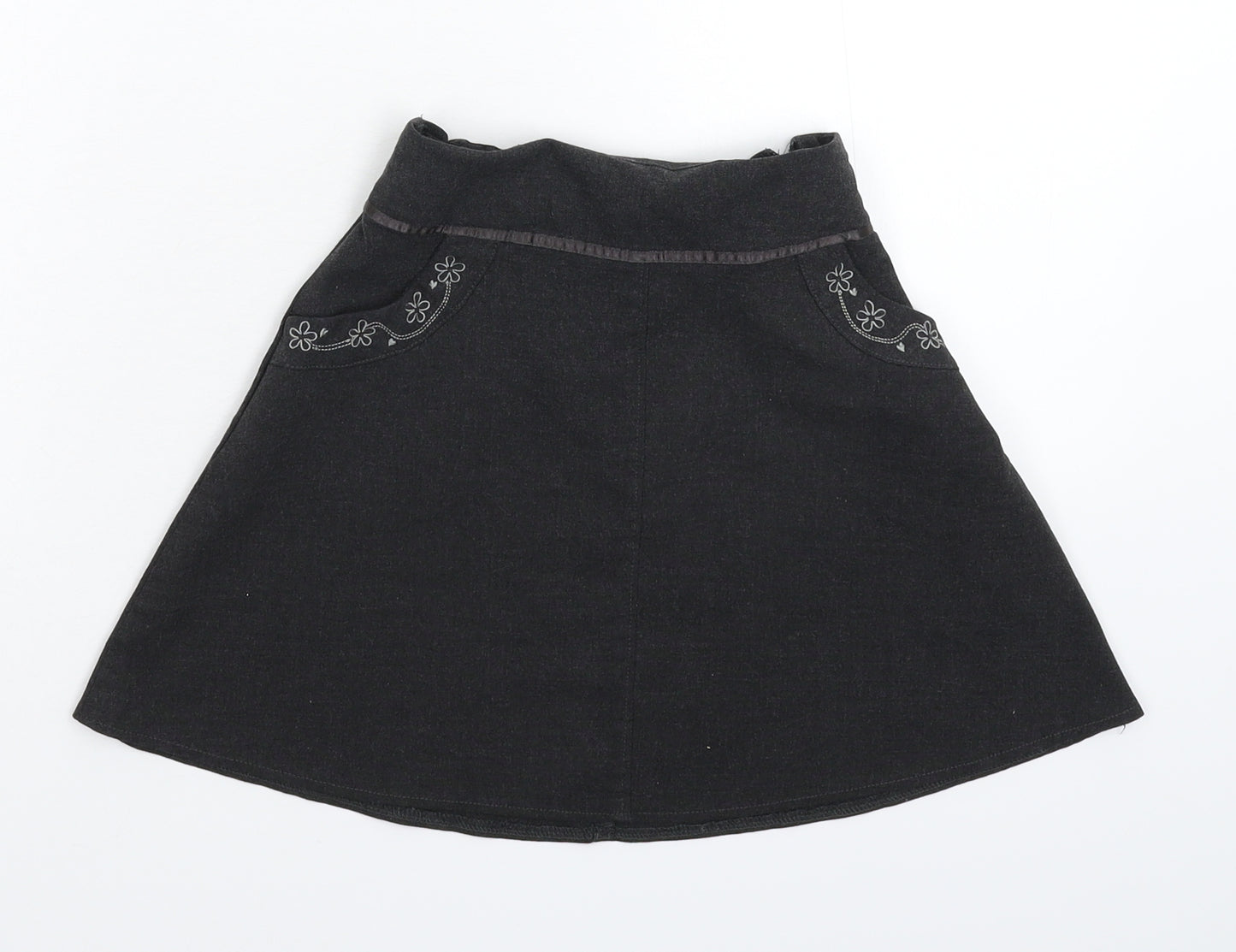 BHS Girls Grey   A-Line Skirt Size 7 Years