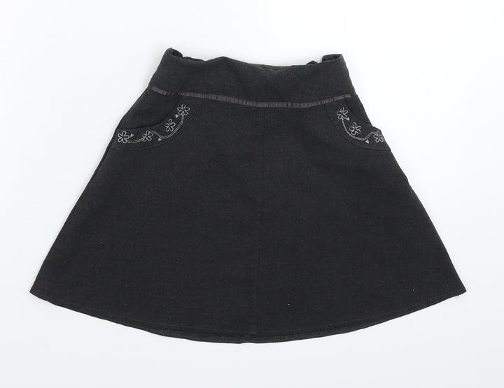 BHS Girls Grey   A-Line Skirt Size 7 Years
