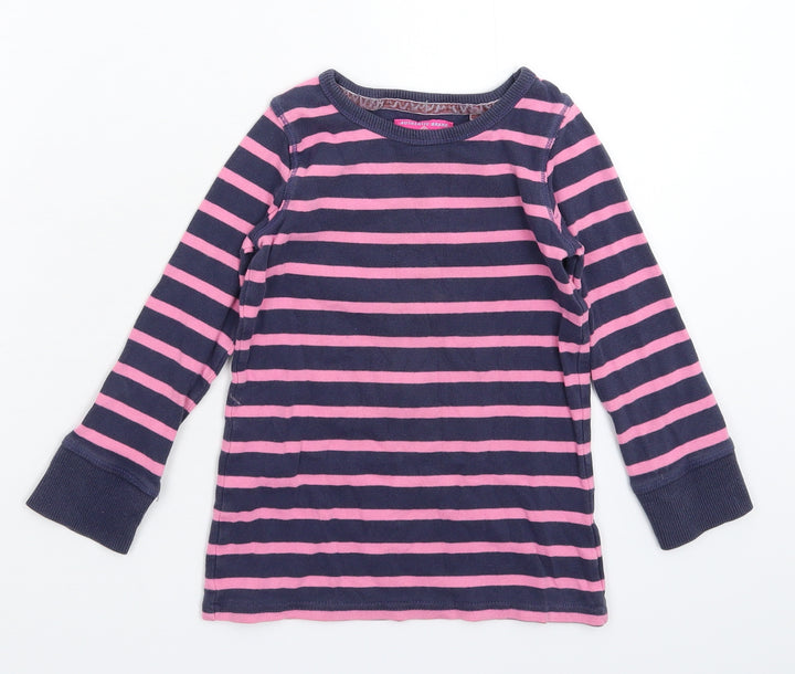 NEXT Girls Multicoloured Striped  Pullover Sweatshirt Size 5 Years