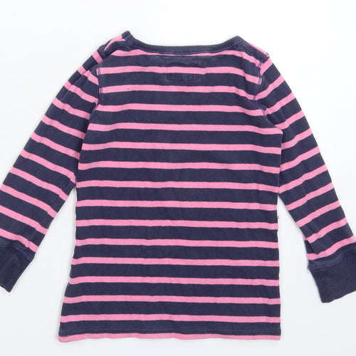 NEXT Girls Multicoloured Striped  Pullover Sweatshirt Size 5 Years