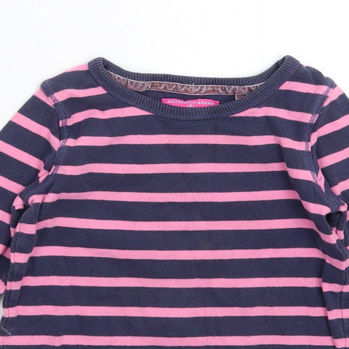NEXT Girls Multicoloured Striped  Pullover Sweatshirt Size 5 Years