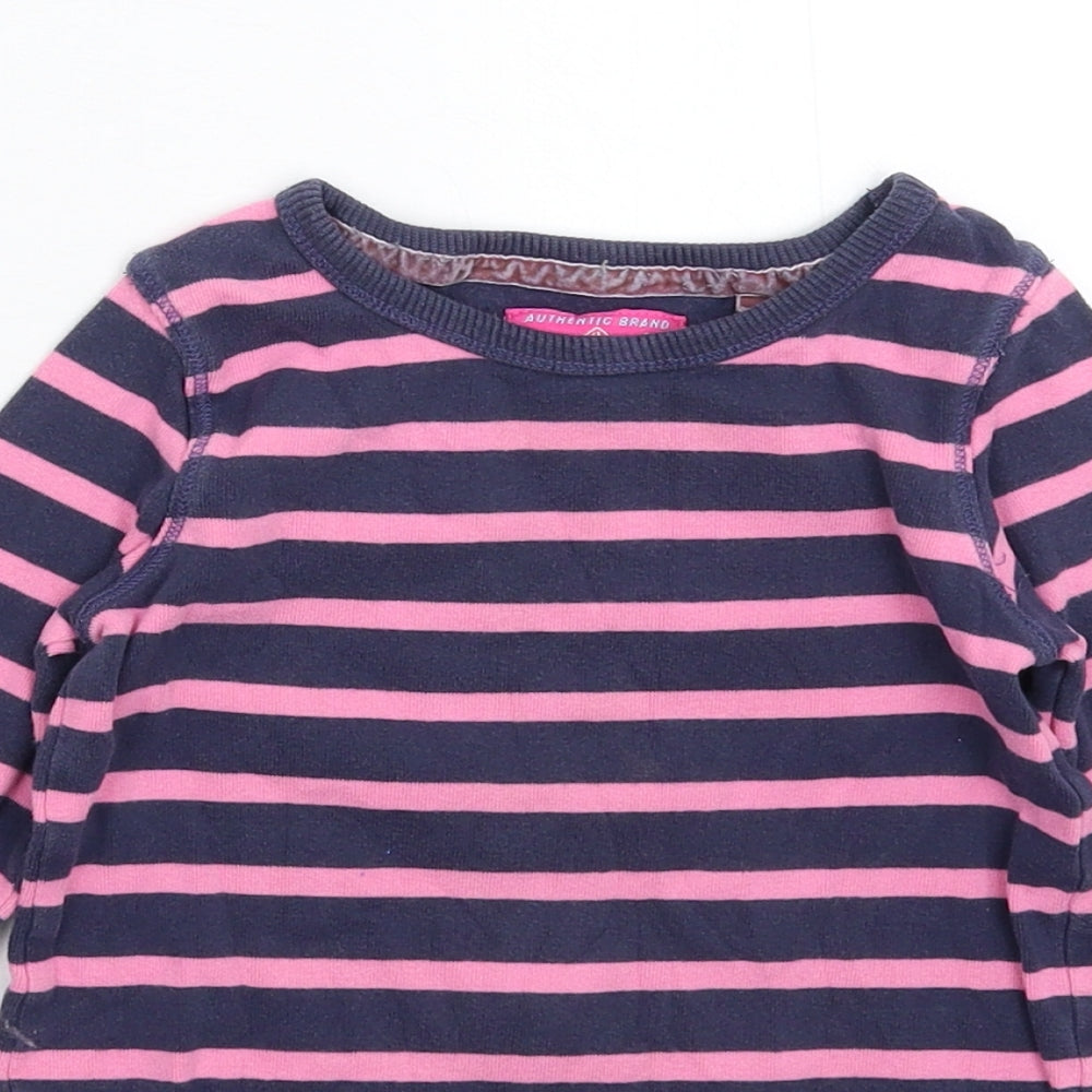 NEXT Girls Multicoloured Striped  Pullover Sweatshirt Size 5 Years