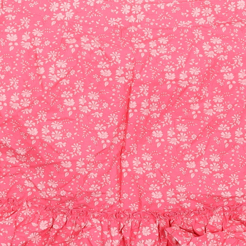 Topshop Womens Pink Floral  Mini Skirt Size 8