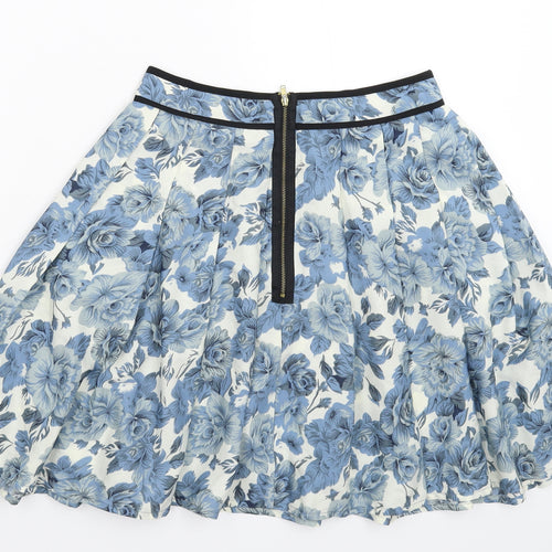 Topshop Womens Multicoloured Floral  Pleated Skirt Size 6