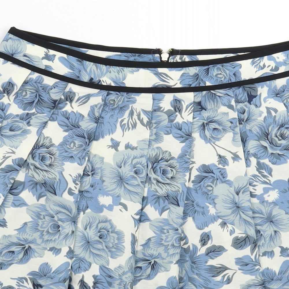 Topshop Womens Multicoloured Floral  Pleated Skirt Size 6