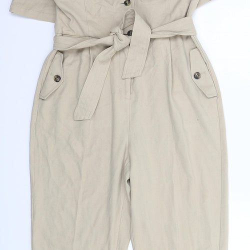 Emma Willis Womens Beige   Jumpsuit One-Piece Size 12 L26 in