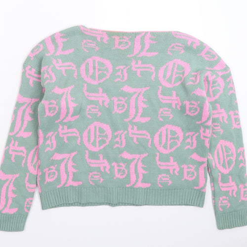 Boohoo Womens Grey  Knit Pullover Jumper Size M