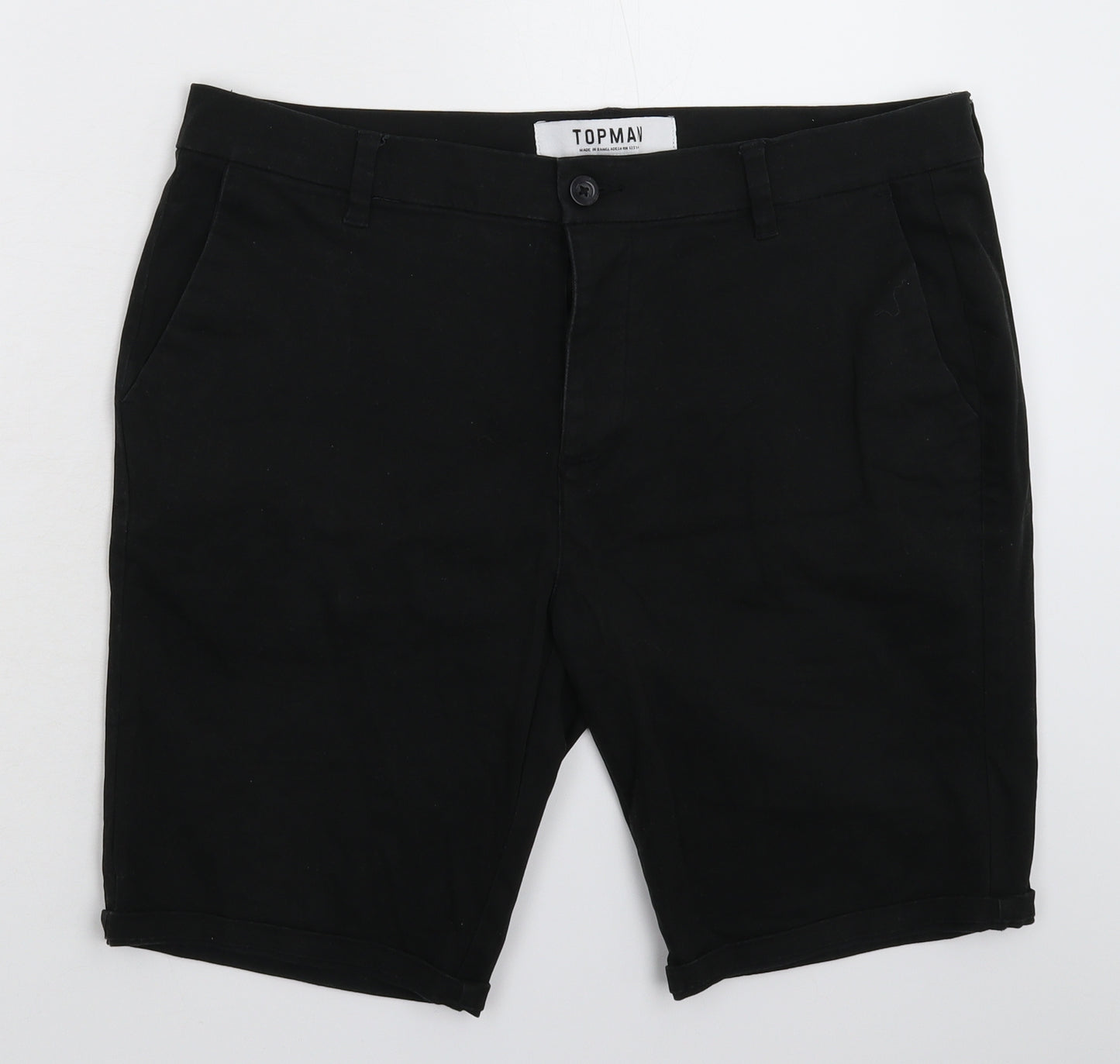 Topman Mens Black   Chino Shorts Size 36