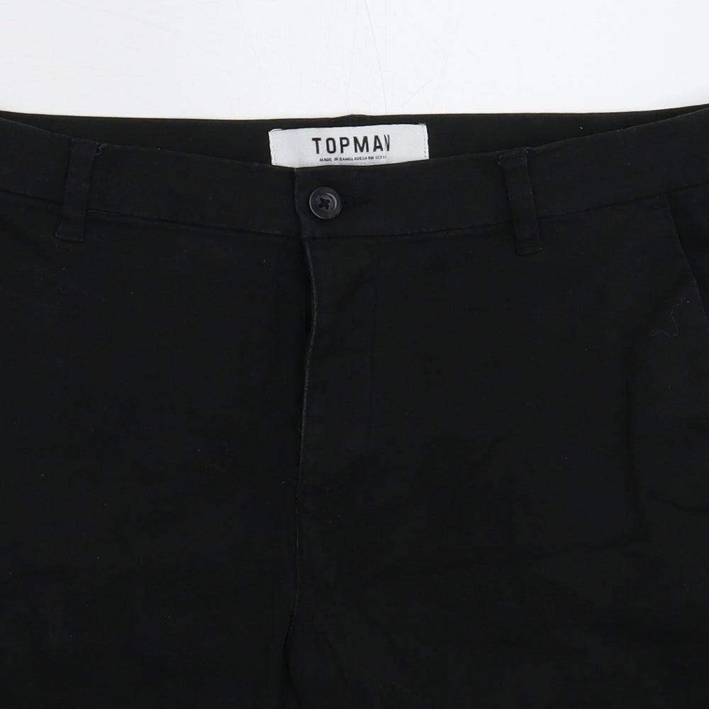Topman Mens Black   Chino Shorts Size 36