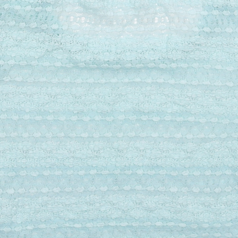 Topshop Womens Blue  Knit Basic T-Shirt Size 10