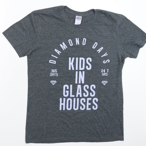 Gildan Mens Grey    T-Shirt Size M